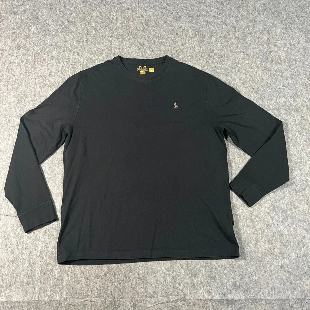 Polo Ralph Lauren Men's Long Sleeve T-Shirt Size Large Black‎ Classic Fit Top